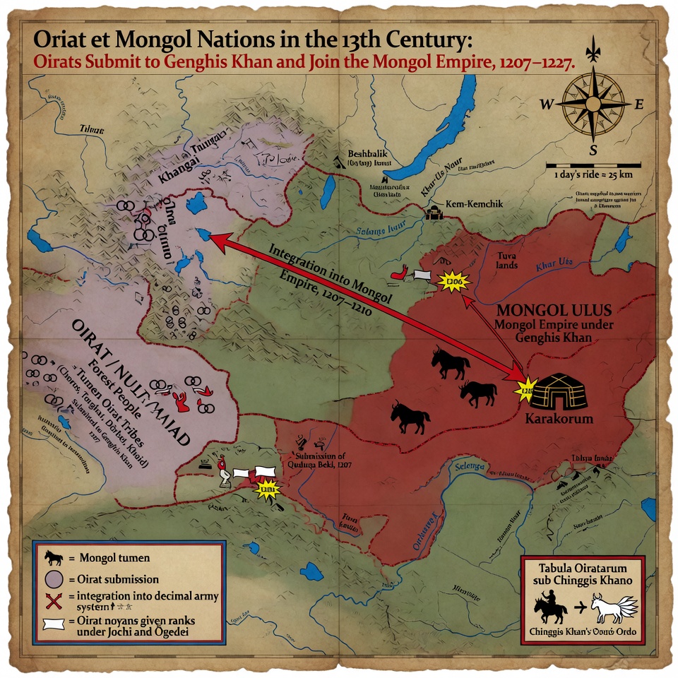 The Oirats in the 13th Century: Submission to Genghis Khan and Integration into the Mongol Empire